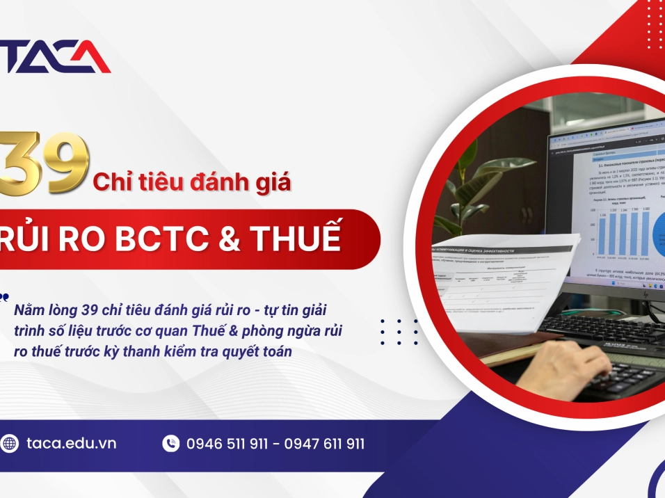 39 chỉ tiêu rủi ro về thuế