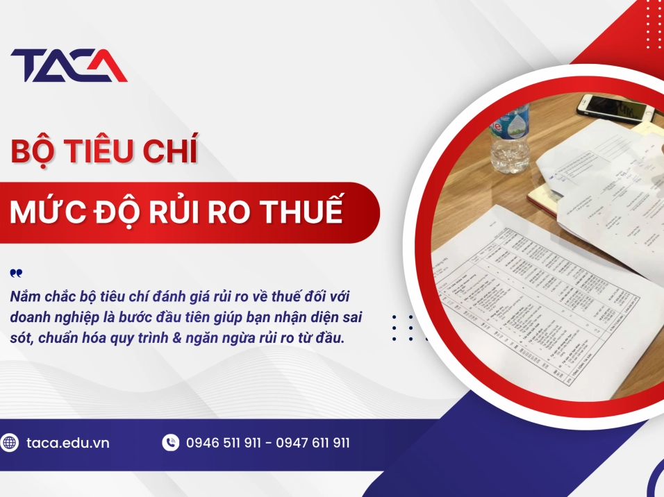 Bộ tiêu chí phân loại mức độ rủi ro về thuế đối với doanh nghiệp