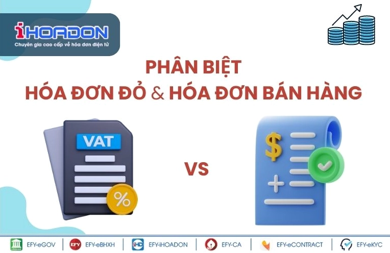 Phân biệt chi tiết giữa hóa đơn đỏ và hóa đơn bán hàng thông thường